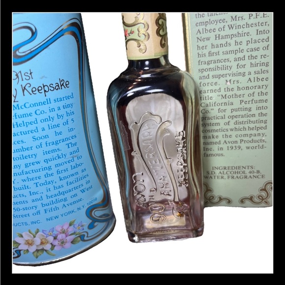 Vintage Avon California Perfume Co. 1976 Perfume Bottle & 1977 Talc Tin EMPTY - Picture 8 of 9